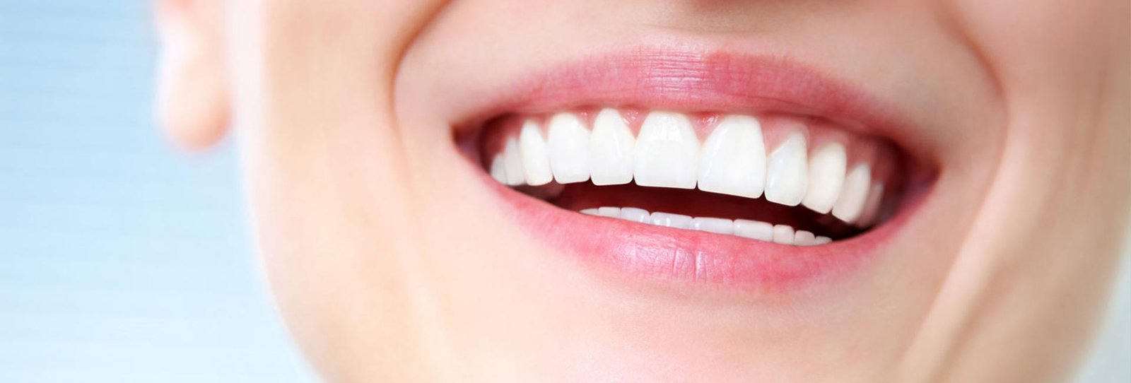Close up of smiling teeth